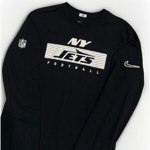 New York Jets Nike NFL On Field Dri-Fit Long Sleeve Shirt Men's Black Size Small